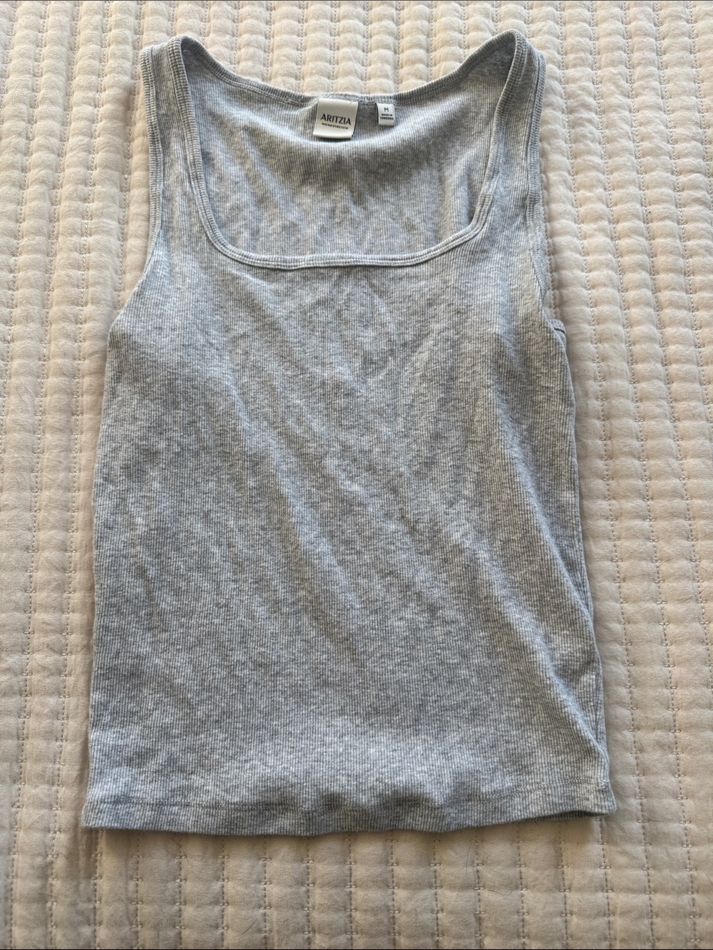 Aritzia Light Gray Homestretch Tank - Size Medium
